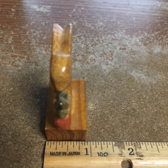 VTG Hand Carved Hand Painted Wooden Rabbit Pencil Sharpener 2.25"H - Picture 12 of 12